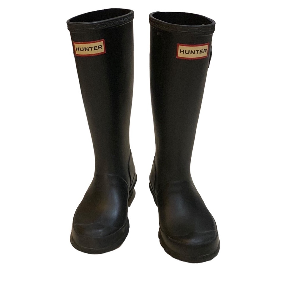 Hunter Kids Classic Tall Black Rain Boots US Size 32 rubber waterproof rain boot